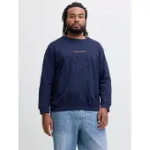 Jack & jones Plus Sweat-shirt 'JORNorrebro' marine / miel