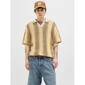 Jack & Jones Pull-over chamois / taupe / blanc