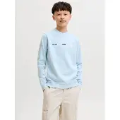 Jack & jones Junior Sweat 'JCOClub Summer' bleu clair / noir / blanc