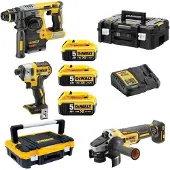 DeWalt DCK305P3T-QW Clé à chocs sans fil Marteau perforateur sans fil Meuleuse d'angle sans fil 18 V 5.0 Ah