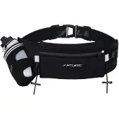 Fitletic Ceinture d'hydratation 1 gourde 350ml et portes gels noir