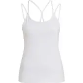 Adidas Femmes, T-shirt de sport, Studio – Schmales Tanktop mit Riemchendesign auf der Rückseite (L), Blanc, L