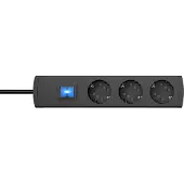 EFB Elektronik EK646SW.3 DUOVERSAL plus 3=6, mit Schalter, schwarz/anthrazit, 1,4