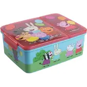P:OS Brotdose 2geteilt Peppa Pig, Lunch box, Multicolore