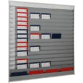 Eichner Planungstafel H1765xB1580xT78 mm 15 Schienen grau