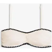 Bonprix Haut de maillot bandeau orné d’une broderie