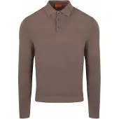 Suitable Compact Coton Polo Taupe Marron taille XXL