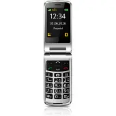 Beafon SL645 LTE - 4G, gamme Silver Line, téléphone à clapet à grosses touches, noir et argent