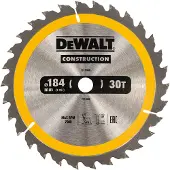 DeWalt Lame de scie circulaire 184-16 mm 30 dents DT1940-QZ - Chantier de construction - Bois avec clous