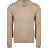 Suitable Merino Pull Col V Beige