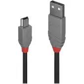 Lindy 5m USB 2.0 Type A to Mini-B Cable, Anthra Line