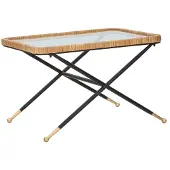Mauro Ferretti table basse Saint Barth 70x50x45 cm noir marron