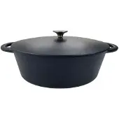 Baumalu Cocotte en fonte - - 336408 - Ovale 33 cm - Noir mat