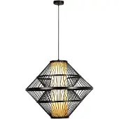 Lucide Lampe pendante noire Pasquino Ø 60cm