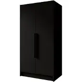 MargaretHadas24 Armoire Goya I 100 cm (noir, poignées noires)