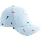 Next Chapeau bleu clair / pétrole / rouge cerise