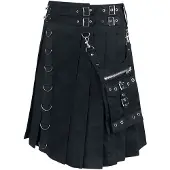Heartless Jupe mi-longue Gothic de - Calle Kilt - M - XXL - pour Homme - noir - Taille L