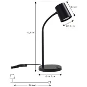 LINDBY - Radka Lampe de Table Noir