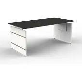 Kerkmann Büromöbelfabrik Form 4 bureau, hauteur réglable manuellement, anthracite, taille du plateau:160 x 80 cm