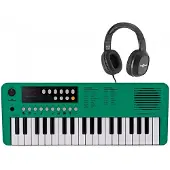 Gear4Music VISIONKEY-1 Mini Clavier Portable 37 Touches avec Casque Vert
