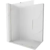 Mexen Velar 130x200cm, verre dépoli, nickel brossé