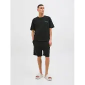 Jack & Jones Pyjama court 'JACEVEREST' noir / blanc