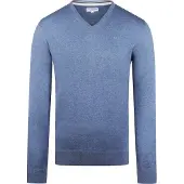 Mcgregor Pull Laine Mérinos Col V Bleu Faded