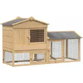 vidaXL Abri pour poules, 2 pièces, marron, bois de pin massif
