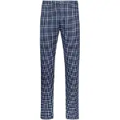 Mey Pantalon de pyjama 'White Check' bleu foncé / blanc
