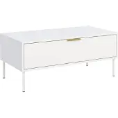 Selsey Vena – Table basse avec tiroir - blanche - 100x50 cm