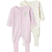 Name it Dot Long Sleeve Pyjama 2 Units Beige,Rose 2 Months Fille