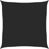 vidaXL Voile d'ombrage 160 g/m² Noir 6x6 m PEHD