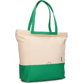Zwei Cabas 'Fiorelli' beige clair / vert