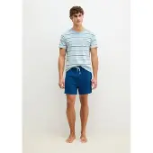 Marc O'Polo Pyjama court ' Mix N Match ' bleu / bleu clair / blanc