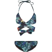 Urban Classics Bikini bleu / pétrole / vert pastel / orange foncé / noir