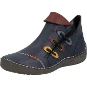 Rieker Bottines bleu marine / chocolat / jaune / bordeaux