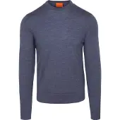 Suitable Pull Laine Mérinos Bleu Denim