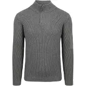 Suitable Mou Pull Demi-Zip Anthracite