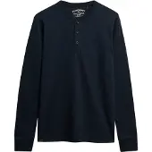 Superdry Classic Essential Grandad Long Sleeve T-shirt Bleu S Homme