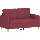 vidaXL Canapé à 2 places Rouge bordeaux 120 cm Tissu