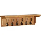 vidaXL Porte-manteau 60x16x16 cm Bois de chêne massif