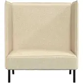 vidaXL Canapé à Haut Dossier Crème 109 x 56 x 121 cm tissu
