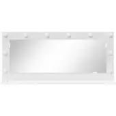 vidaXL Miroir de lavabo à angle droit blanc 100 x 45 x 18 cm