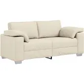 vidaXL Canapé Beige Polyester 2.5 Places Housses Amovibles Canapé