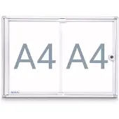 MAUL Vitrine d'affichage 2xA4 L490xH351mm coins biseautés pour intérieur