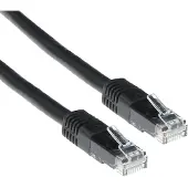 ACT 3.00m Cat6a UTP, 3 m, Cat6a, U/UTP (UTP), RJ-45, RJ-45, Noir