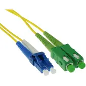 ACT 2 mètres LSZH monomode 9/125 OS2 fibre patch cable duplex avec connecteurs SC/APC et LC/PC (2 m)