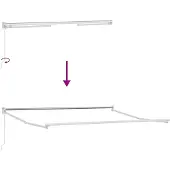 vidaXL , store enroulable de couleur taupe, dimensions 3,5 x 2 mètres