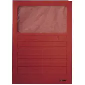 Leitz Présentoir, DIN A4, carton, avec fenêtre, rouge 160 g/m², dessus avec impression inscriptible (A4, 100x)