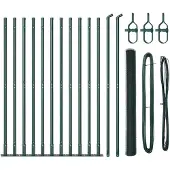 vidaXL Clôture en fil de fer soudé avec socle en béton 25 x 1,4 m (L x H)